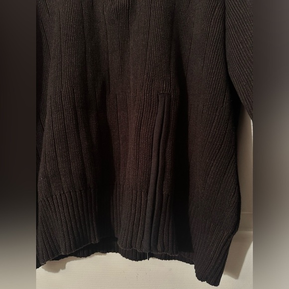 NWT ICELANDIC DESIGN Black 3/4 Mock Turtleneck 100% Cotton Ribbed HIP ZIP XXL - Picture 3 of 16